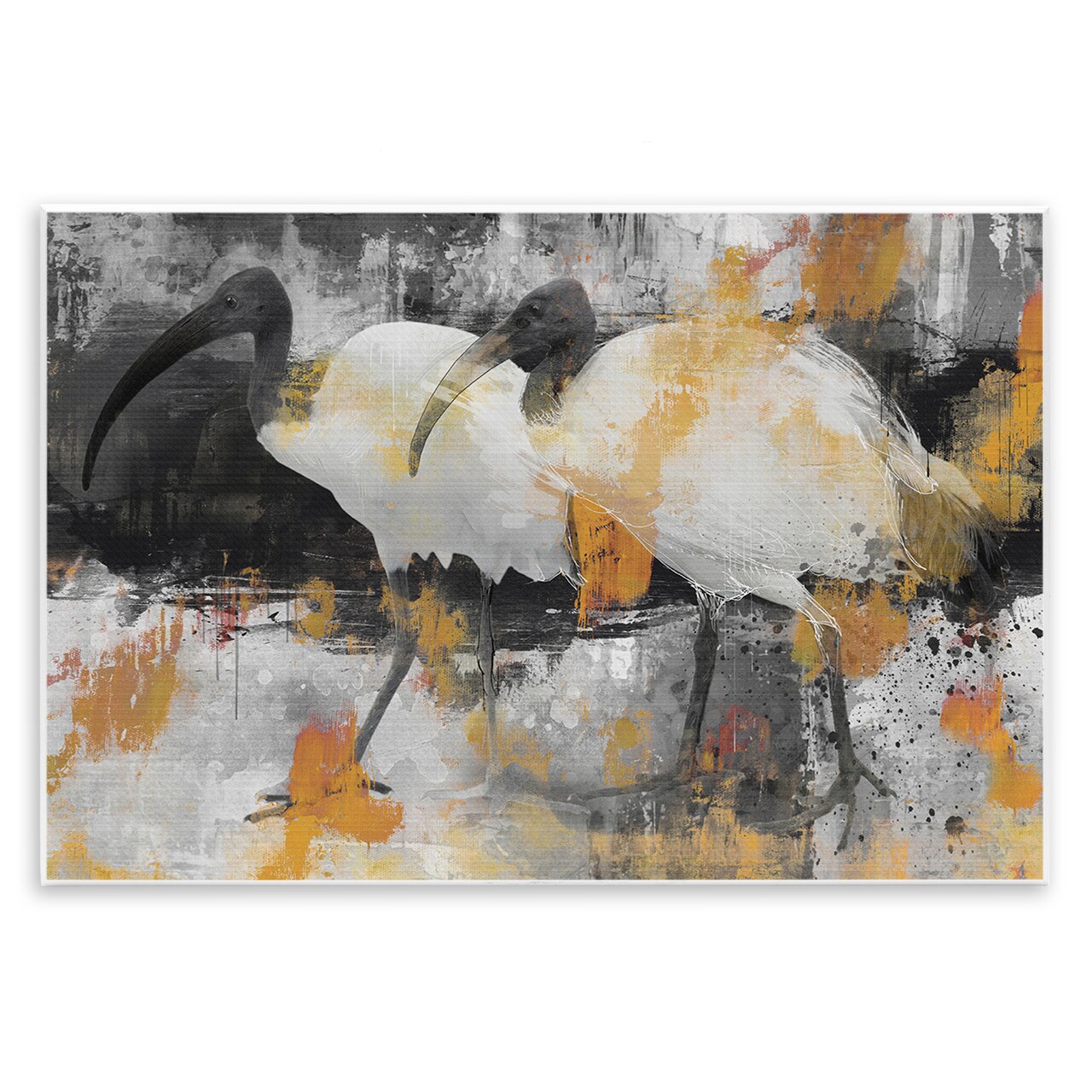 Stupell Industries Grey & Yellow Modern Birds Wall Plaque Art Design by Porter Hastings